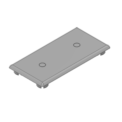 60-020-0 MODULAR SOLUTIONS POLYAMIDE END CAP<br>45MM X 90MM, GRAY